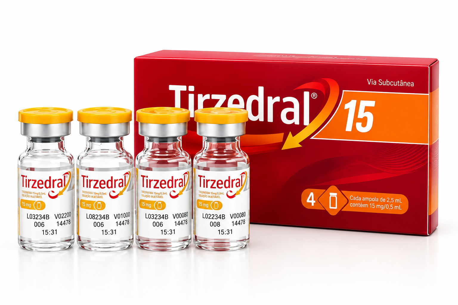 Tizerdral 15mg - 4 ampolas